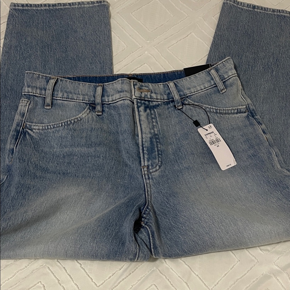 Express Light Blue Ankle & Cropped Jeans